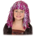 Детский маскарадный парик из дождика, цвет: серебристо-розовый Серия: Magic Time инфо 7218q.